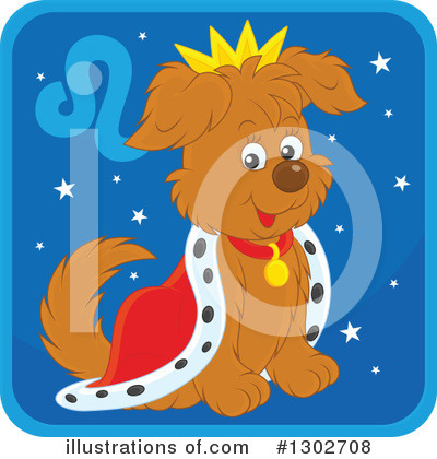 Royalty-Free (RF) Astrology Dog Clipart Illustration by Alex Bannykh - Stock Sample #1302708