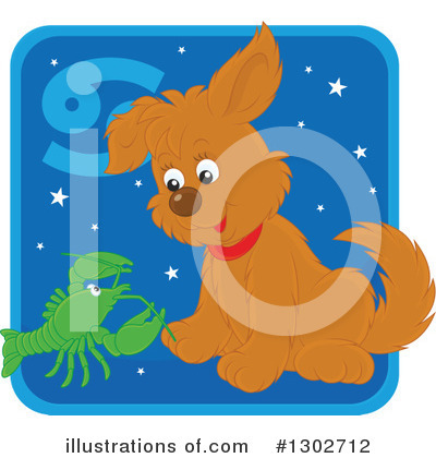 Royalty-Free (RF) Astrology Dog Clipart Illustration by Alex Bannykh - Stock Sample #1302712