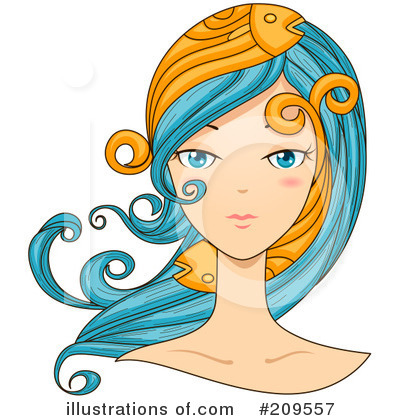 Royalty-Free (RF) Astrology Face Clipart Illustration by BNP Design Studio - Stock Sample #209557