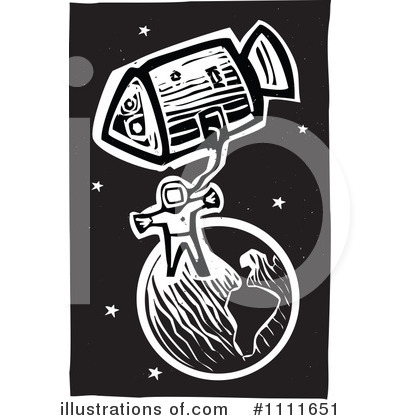 Royalty-Free (RF) Astronaut Clipart Illustration by xunantunich - Stock Sample #1111651