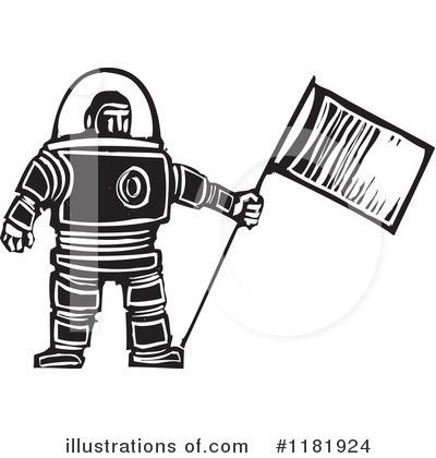 Royalty-Free (RF) Astronaut Clipart Illustration by xunantunich - Stock Sample #1181924