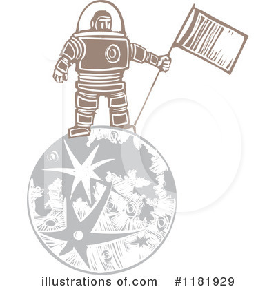 Royalty-Free (RF) Astronaut Clipart Illustration by xunantunich - Stock Sample #1181929