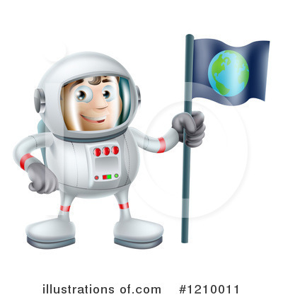 Royalty-Free (RF) Astronaut Clipart Illustration by AtStockIllustration - Stock Sample #1210011
