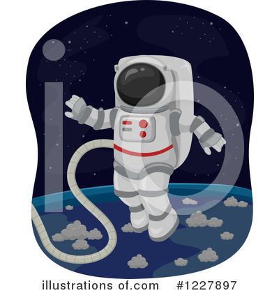 Royalty-Free (RF) Astronaut Clipart Illustration by BNP Design Studio - Stock Sample #1227897