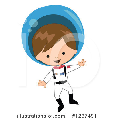 Royalty-Free (RF) Astronaut Clipart Illustration by peachidesigns - Stock Sample #1237491