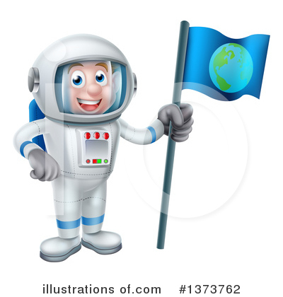 Royalty-Free (RF) Astronaut Clipart Illustration by AtStockIllustration - Stock Sample #1373762