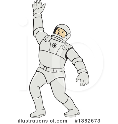 Royalty-Free (RF) Astronaut Clipart Illustration by patrimonio - Stock Sample #1382673