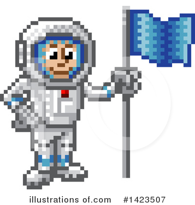 Royalty-Free (RF) Astronaut Clipart Illustration by AtStockIllustration - Stock Sample #1423507