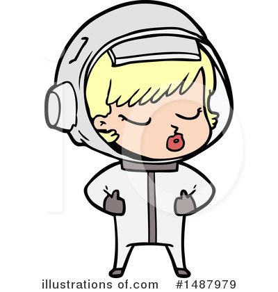Royalty-Free (RF) Astronaut Clipart Illustration by lineartestpilot - Stock Sample #1487979