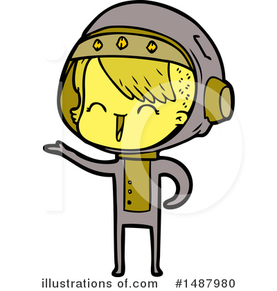 Royalty-Free (RF) Astronaut Clipart Illustration by lineartestpilot - Stock Sample #1487980