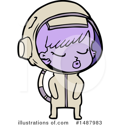 Royalty-Free (RF) Astronaut Clipart Illustration by lineartestpilot - Stock Sample #1487983
