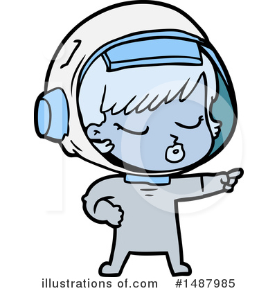 Royalty-Free (RF) Astronaut Clipart Illustration by lineartestpilot - Stock Sample #1487985