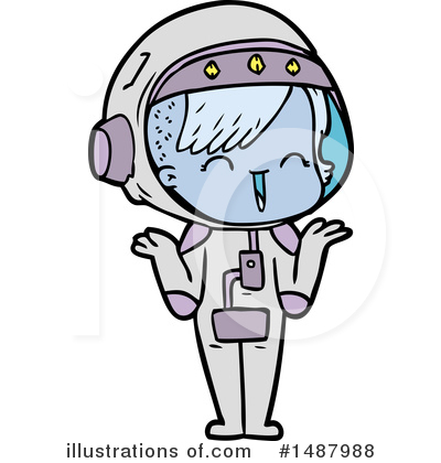 Royalty-Free (RF) Astronaut Clipart Illustration by lineartestpilot - Stock Sample #1487988