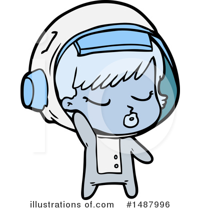 Royalty-Free (RF) Astronaut Clipart Illustration by lineartestpilot - Stock Sample #1487996