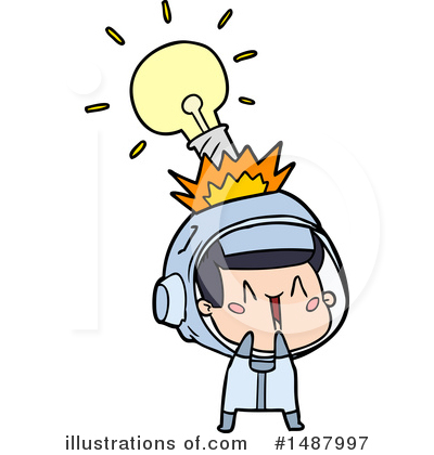 Royalty-Free (RF) Astronaut Clipart Illustration by lineartestpilot - Stock Sample #1487997