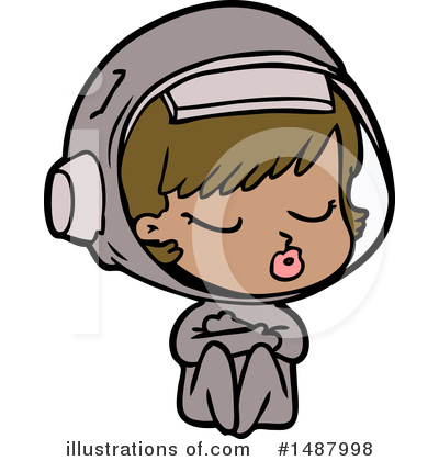 Royalty-Free (RF) Astronaut Clipart Illustration by lineartestpilot - Stock Sample #1487998