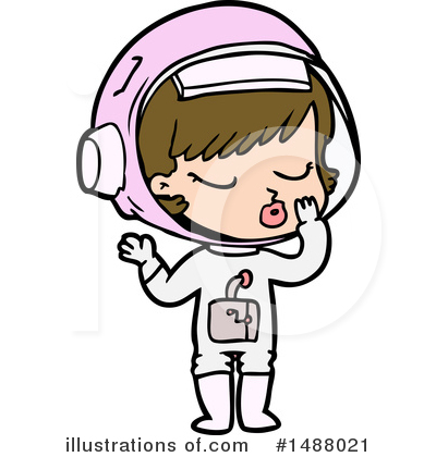 Royalty-Free (RF) Astronaut Clipart Illustration by lineartestpilot - Stock Sample #1488021