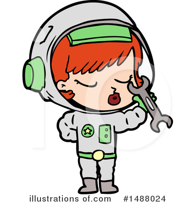 Royalty-Free (RF) Astronaut Clipart Illustration by lineartestpilot - Stock Sample #1488024