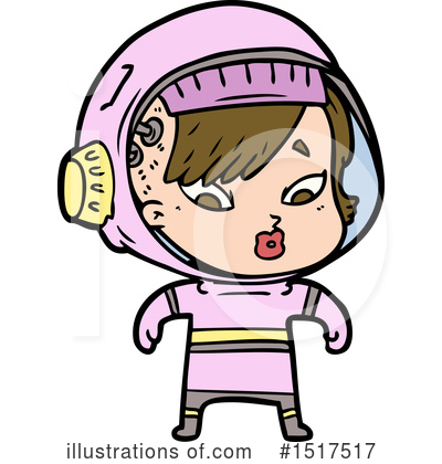 Royalty-Free (RF) Astronaut Clipart Illustration by lineartestpilot - Stock Sample #1517517