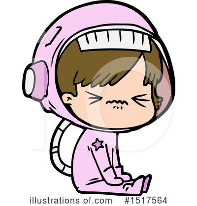 Royalty-Free (RF) Astronaut Clipart Illustration by lineartestpilot - Stock Sample #1517564
