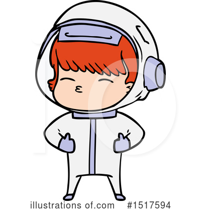 Royalty-Free (RF) Astronaut Clipart Illustration by lineartestpilot - Stock Sample #1517594