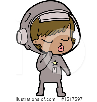 Royalty-Free (RF) Astronaut Clipart Illustration by lineartestpilot - Stock Sample #1517597