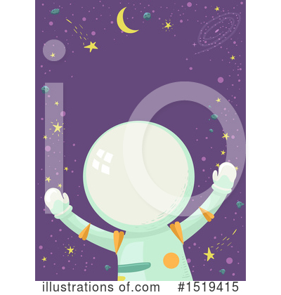 Royalty-Free (RF) Astronaut Clipart Illustration by BNP Design Studio - Stock Sample #1519415