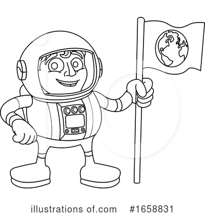 Royalty-Free (RF) Astronaut Clipart Illustration by AtStockIllustration - Stock Sample #1658831