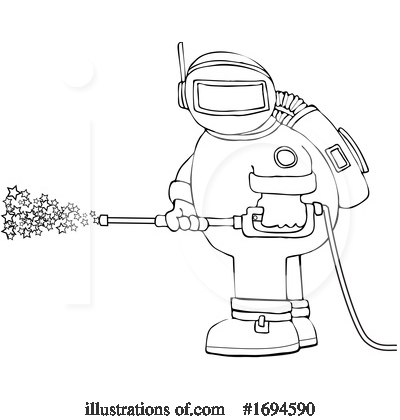 Royalty-Free (RF) Astronaut Clipart Illustration by djart - Stock Sample #1694590