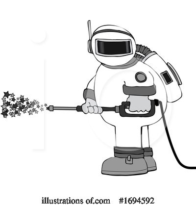 Royalty-Free (RF) Astronaut Clipart Illustration by djart - Stock Sample #1694592
