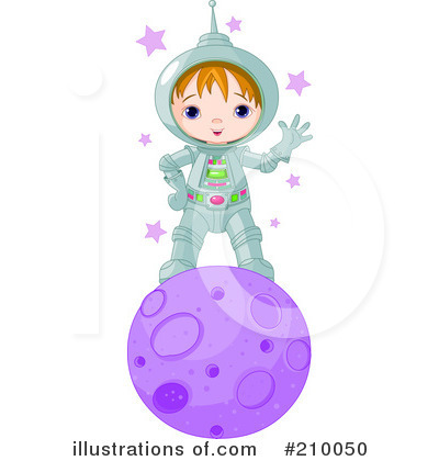 Royalty-Free (RF) Astronaut Clipart Illustration by Pushkin - Stock Sample #210050