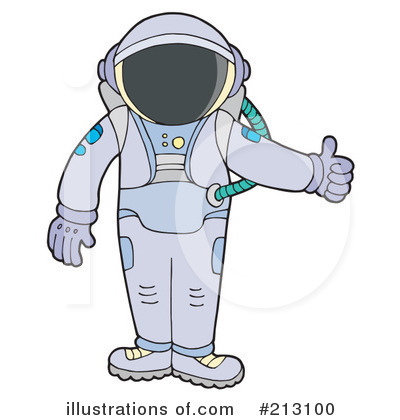 Royalty-Free (RF) Astronaut Clipart Illustration by visekart - Stock Sample #213100