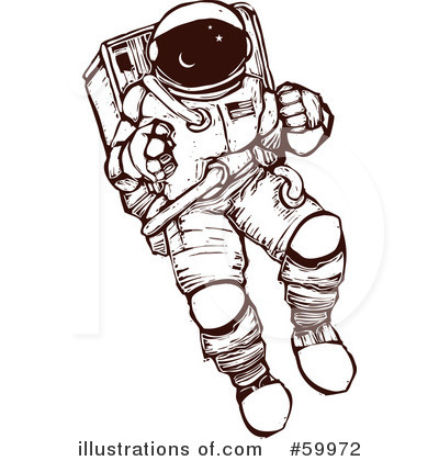 Royalty-Free (RF) Astronaut Clipart Illustration by xunantunich - Stock Sample #59972