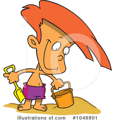 Royalty-Free (RF) At The Beach Clipart Illustration by toonaday - Stock Sample #1046801