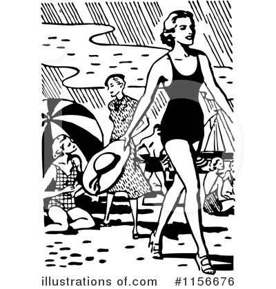 Royalty-Free (RF) At The Beach Clipart Illustration by BestVector - Stock Sample #1156676