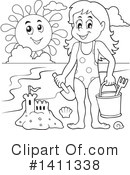 At The Beach Clipart #1411338 by visekart