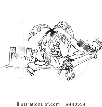 Royalty-Free (RF) At The Beach Clipart Illustration by toonaday - Stock Sample #440534