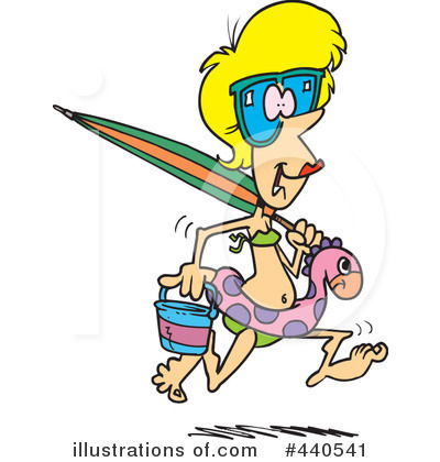 Royalty-Free (RF) At The Beach Clipart Illustration by toonaday - Stock Sample #440541