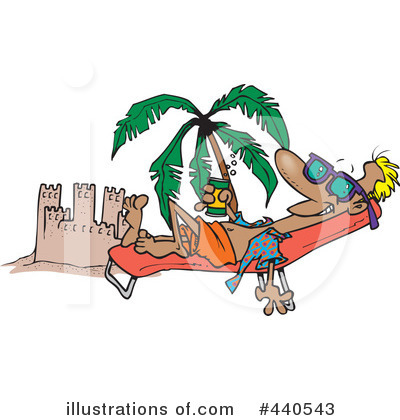 Royalty-Free (RF) At The Beach Clipart Illustration by toonaday - Stock Sample #440543