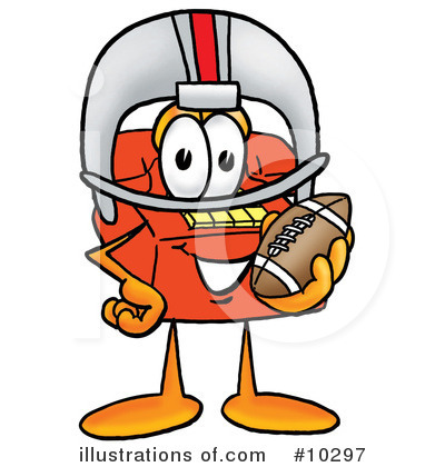 Football Clipart #10297 by Mascot Junction