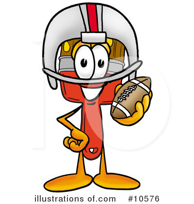 Football Clipart #10576 by Mascot Junction