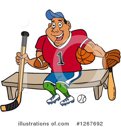 Footballs Clipart #1267692 by LaffToon