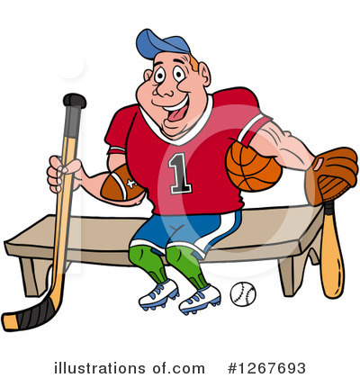 Royalty-Free (RF) Athlete Clipart Illustration by LaffToon - Stock Sample #1267693