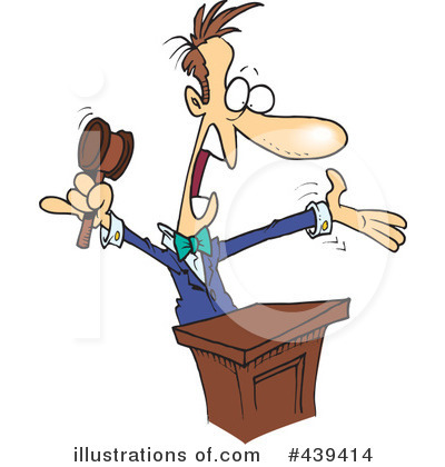 Royalty-Free (RF) Auctioneer Clipart Illustration by toonaday - Stock Sample #439414
