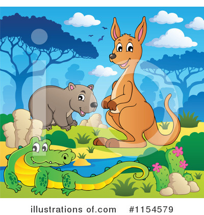 Royalty-Free (RF) Aussie Animal Clipart Illustration by visekart - Stock Sample #1154579