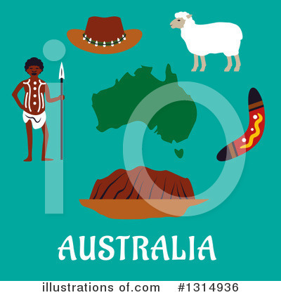Royalty-Free (RF) Australia Clipart Illustration by Vector Tradition SM - Stock Sample #1314936