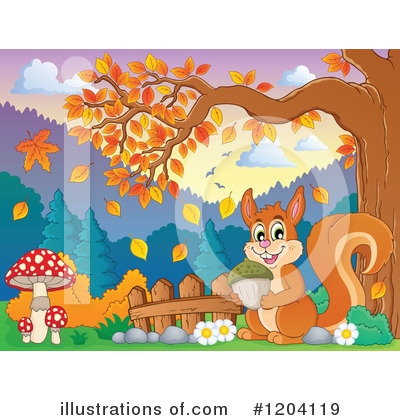 Royalty-Free (RF) Autumn Clipart Illustration by visekart - Stock Sample #1204119