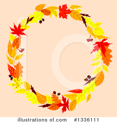 Autumn Wreath Clipart #1336111 by Vector Tradition SM