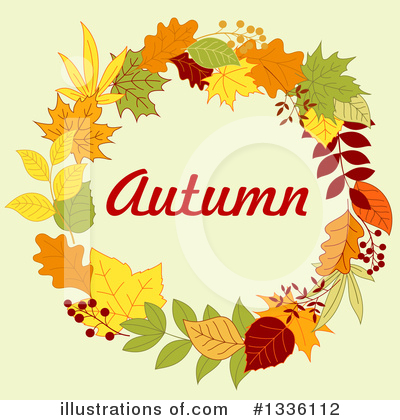 Autumn Wreath Clipart #1336112 by Vector Tradition SM