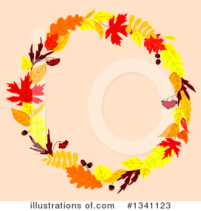 Autumn Wreath Clipart #1341123 by Vector Tradition SM
